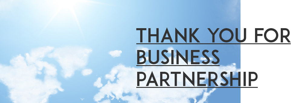Thank you for business partnership